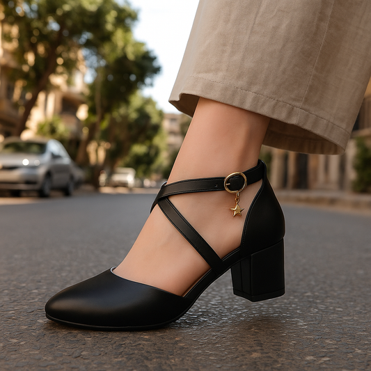 Cross Strapped Heels Sandals