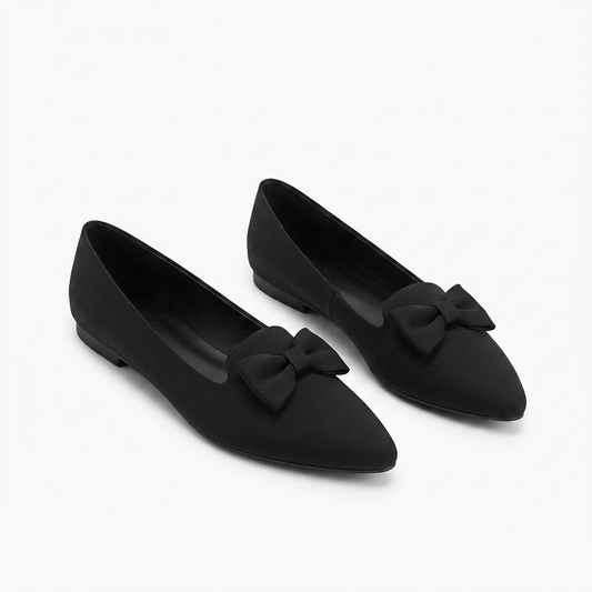 Bow Front Flat Loafers