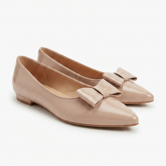 Glossy Bow-Front Ballerina