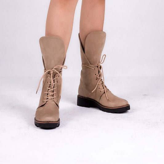 Beige 2N1 Boots