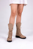 Beige 2N1 Boots