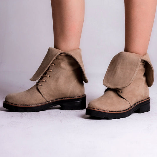 Beige 2N1 Boots