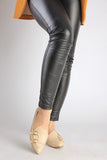 Biege Double belted flat