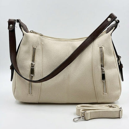 Elegance" Women's Shoulder Bag - Imported Shrunk Leather
