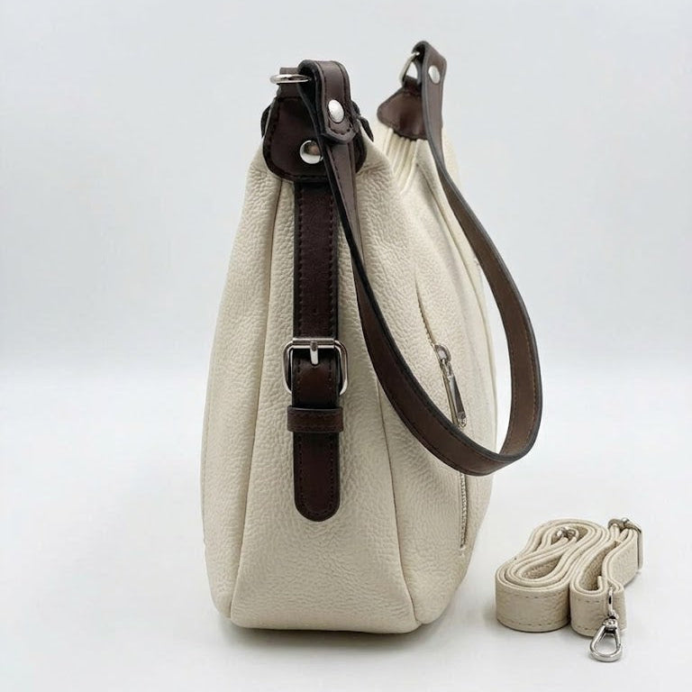 Elegance" Women's Shoulder Bag - Imported Shrunk Leather