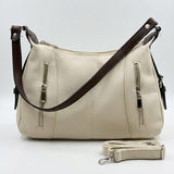 Elegance" Women's Shoulder Bag - Imported Shrunk Leather
