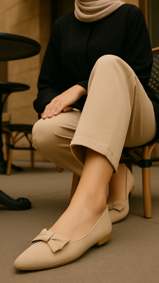 Bow Front Flat Loafers