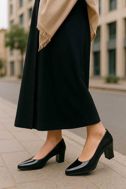 Women's Classic Block Heel Pumps