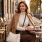 Elegance" Women's Shoulder Bag - Imported Shrunk Leather