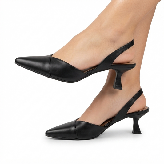 Elegant Pointed-Toe Slingback Pumps