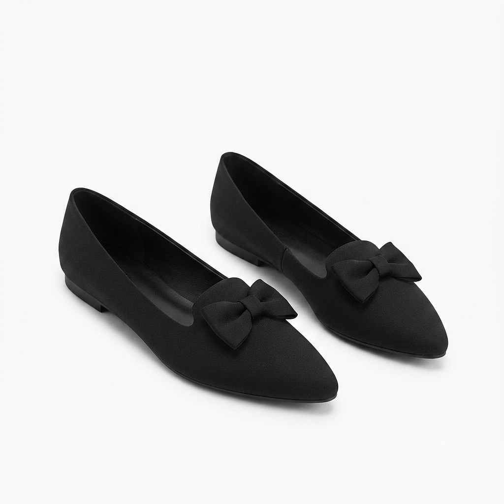 Bow Front Flat Loafers