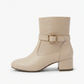 Elegant Buckle-Detail Ankle Boot