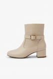 Elegant Buckle-Detail Ankle Boot