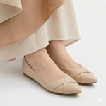 Pointed-Toe Criss-Cross Flats.