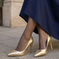 Premium Imported Sky Leather Pointed-Toe Pumps