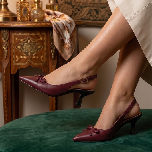 "Venezia Elegance" – Classic Bow Slingback