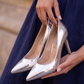 Premium Imported Sky Leather Pointed-Toe Pumps