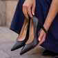 Premium Imported Sky Leather Pointed-Toe Pumps