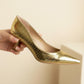 Elegant Textured Pointed-Toe Pump