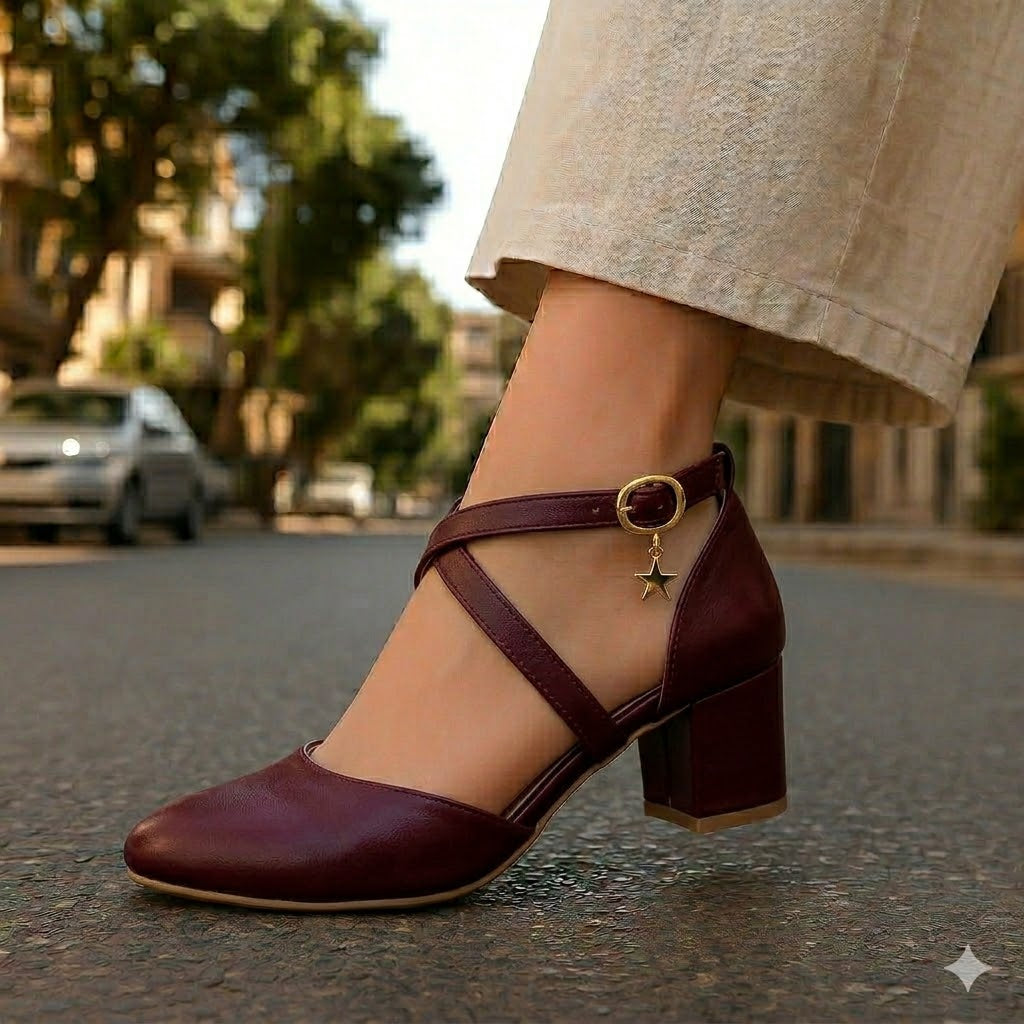 Cross Strapped Heels Sandals
