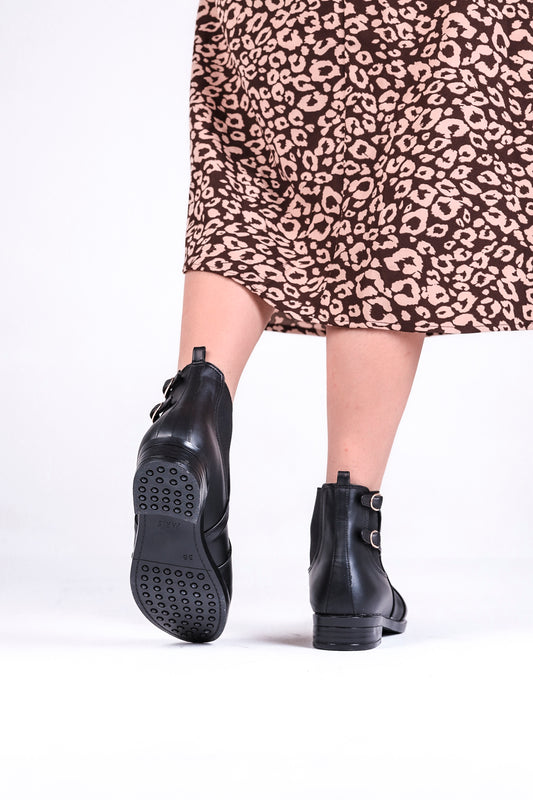 Black EZ Belted Boots