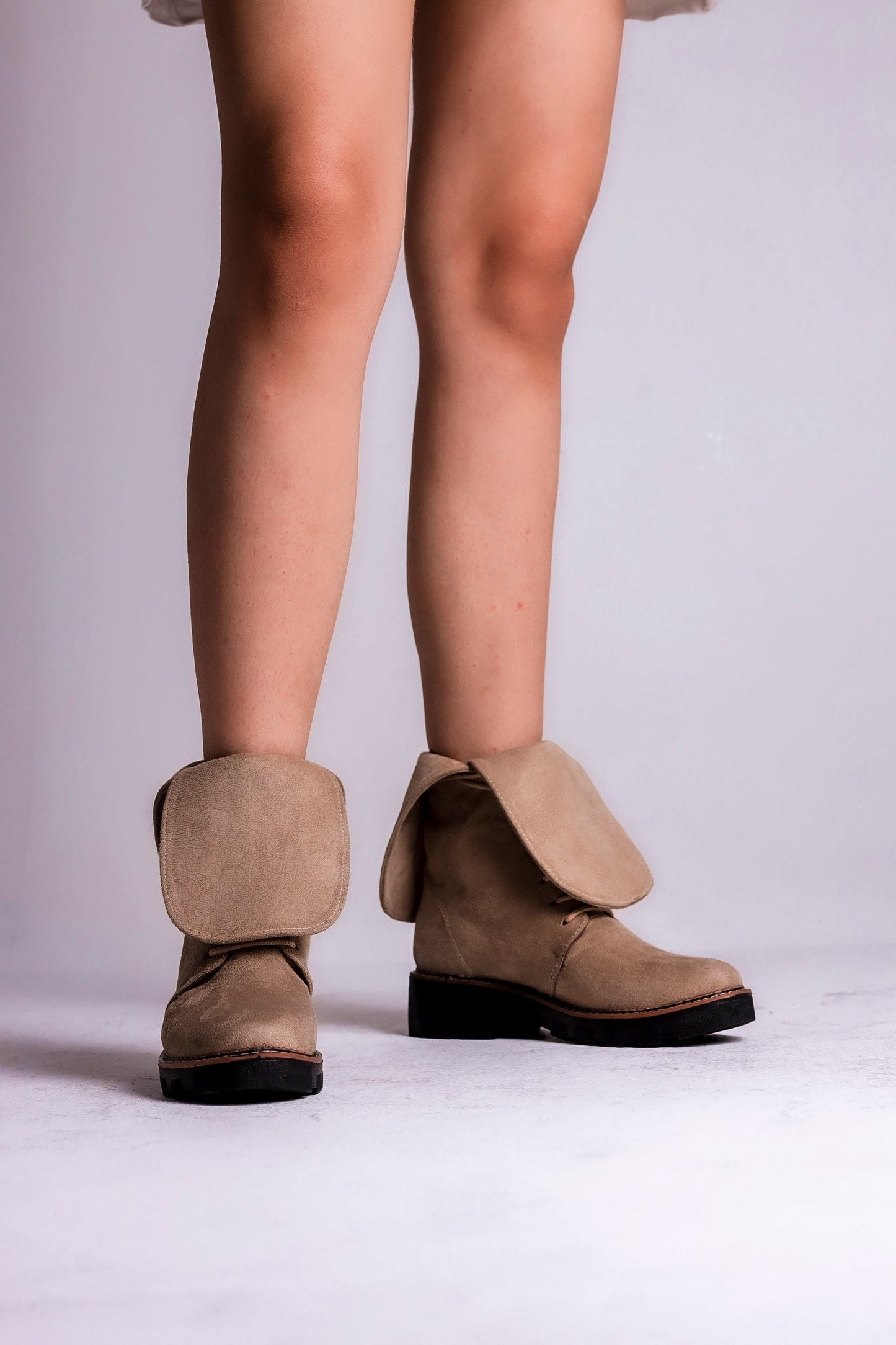 Beige 2N1 Boots