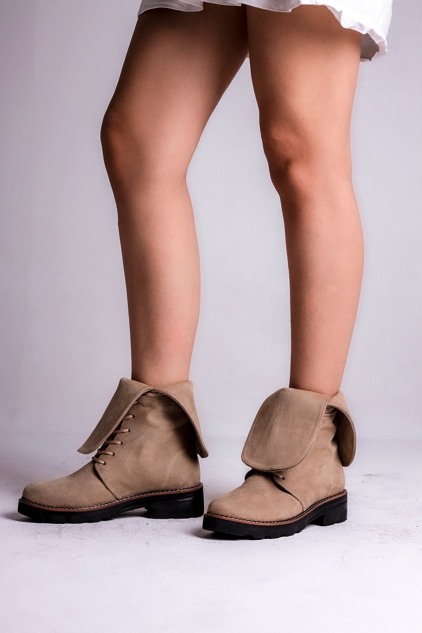 Beige 2N1 Boots