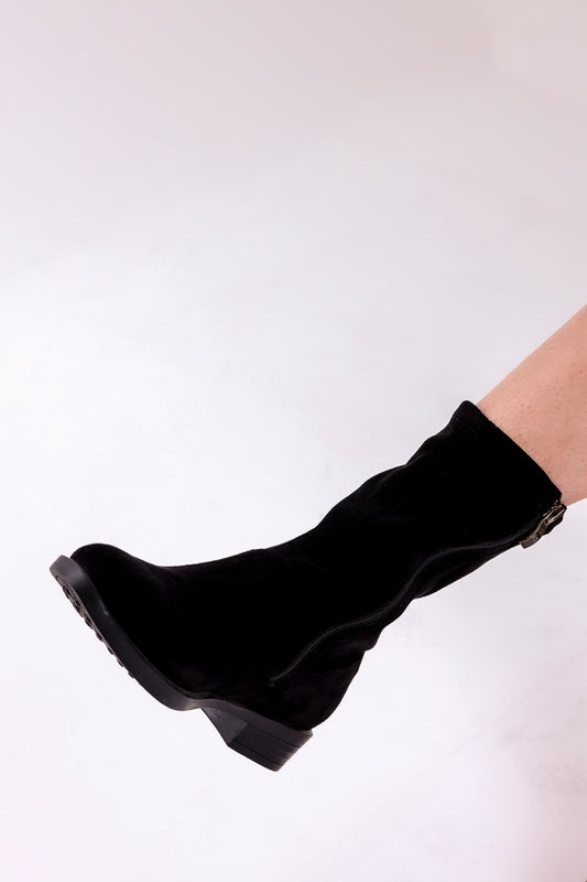 Black Zipped Boots