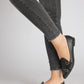 Black Double belted flat