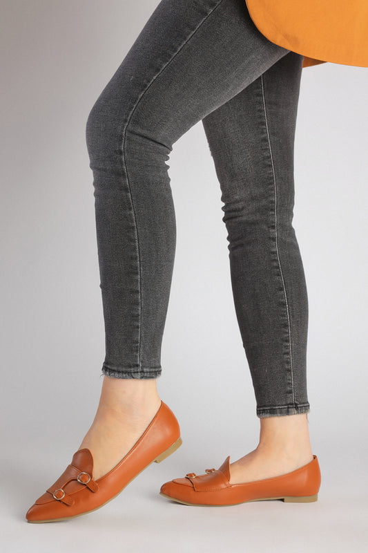 Havana Double belted flat