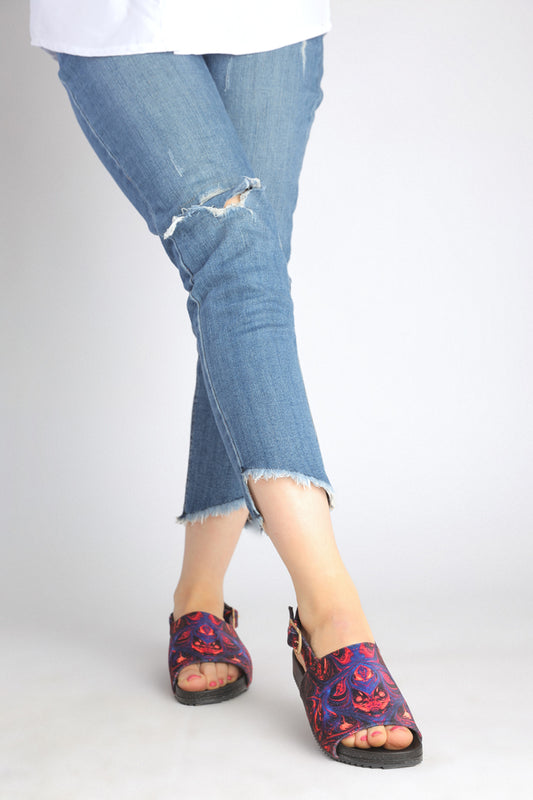 Full Patterned Sandals Dark Splash